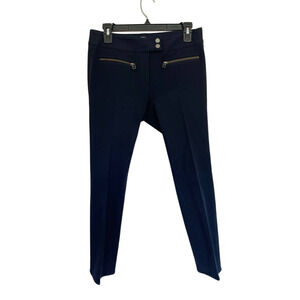 Veronica Beard Veronica Beard Navy Metro Cropped Zipper Pants